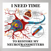 Poster J'Ai Besoin De Temps Pour Restaurer Mes Neurotrans (Devant)