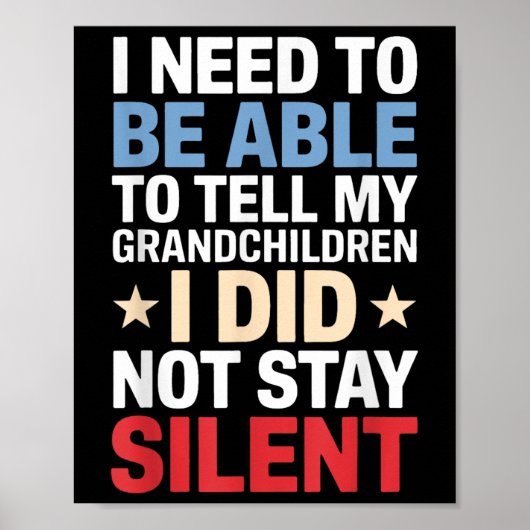 Poster J'Ai Besoin D'Être En Mesure De Dire À Mes Petits- (Devant)