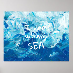 Poster J'ai besoin d'un devis de la mer / mer Vitamine