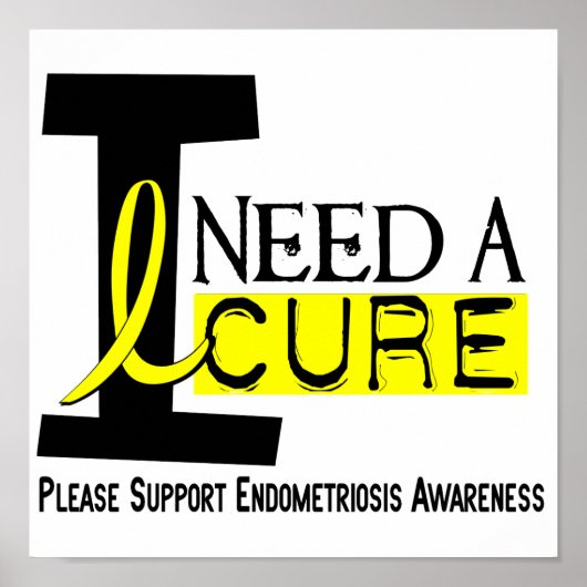 Poster J'Ai Besoin D'Une Endometriose Cure 1 (Devant)