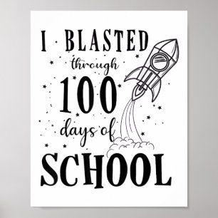 Poster J'Ai Blessé Pendant 100 Jours De Thé De 100E Jour