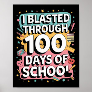 Poster J'Ai Blessé Pendant 100 Jours De Thé De 100E Jour