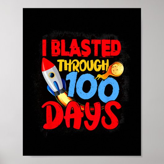 Poster J'Ai Blessé Pendant 100 Jours D'Enseignants (Devant)