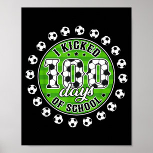 Poster J'ai botté 100 jours de soccer à l'école 100ème jo