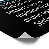 Poster J'ai CDO noir drôle Humour OCD (Coin)