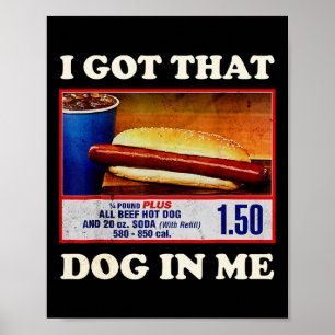 Poster J'ai Ce Chien En Moi Drôle Combo 4 Juillet Vinta
