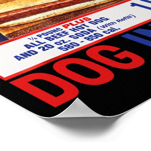 Poster J'Ai Ce Chien En Moi Drôle Hotdogs Combo 4 juillet (Coin)