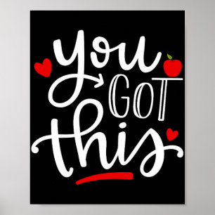 Poster J'Ai Ce Drôle Enseignant Test Cadeaux De Jour