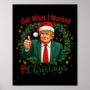 Poster J'Ai Ce Que Je Suis Recherché Pour Noël Trump 2024