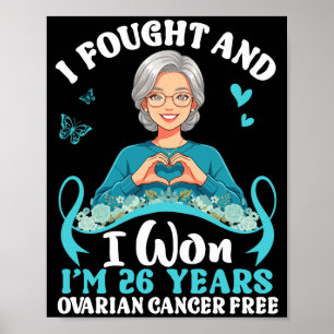 Poster J'ai combattu et gagné 26 ans cancer de l'ovaire f