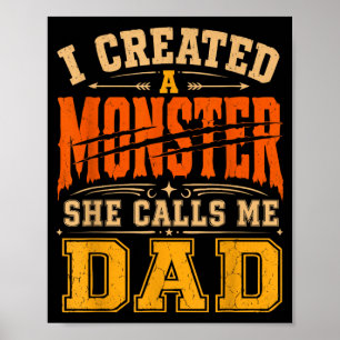 Poster J'ai créé un père de la fête des pères papa de fil
