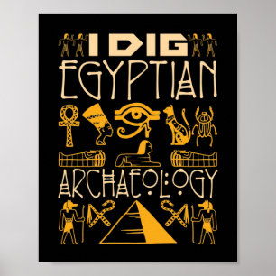 Poster J'ai creusé l'archéologie égyptienne