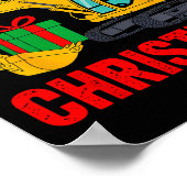 Poster J'ai creusé l'excavateur de Noël Xmas Pjs Toddler  (Coin)