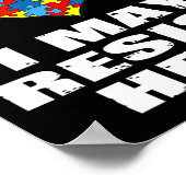 Poster J'Ai De L'Autisme Je Peux Résister À Aider Les Gar (Coin)