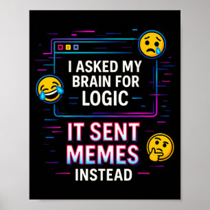 Poster J'ai demandé à mon cerveau de la logique