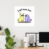 Poster J'Ai Des Buns Hun Drôle Lapin Lapin Pun (Bureau à domicile)