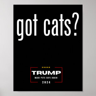 Poster J'Ai Des Chats Qui Mangent Des Chiens Chats - Trum