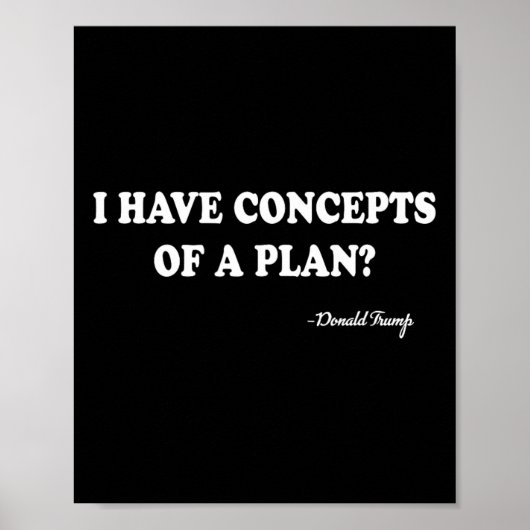 Poster J'Ai Des Concepts De Plan Donald Trump (Devant)