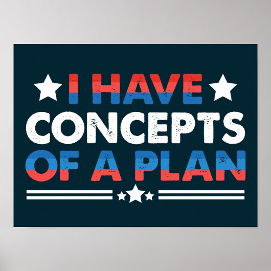 Poster J'Ai Des Concepts De Plan Drôle (Devant)