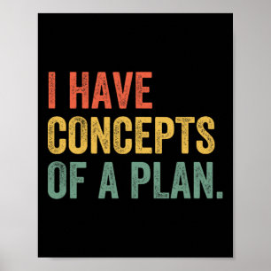Poster J'Ai Des Concepts De Plan Trump Kamala Harris Elec