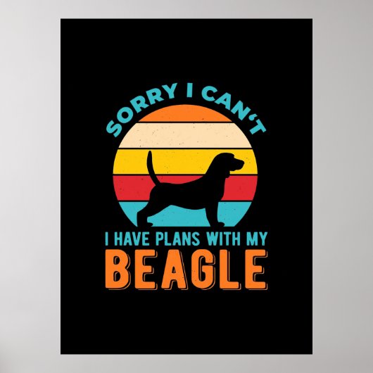 Poster J'Ai Des Plans Avec Mon Beagle (Devant)