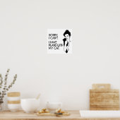 Poster J'ai des plans avec mon chat (Cuisine)