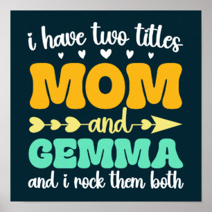 Poster J'Ai Deux Titres Maman Et Gemma Et Je Les Roche
