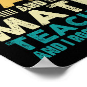 Poster J'Ai Deux Titres Papa Et Enseignant Des Maths Drôl (Coin)