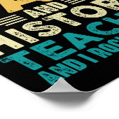 Poster J'Ai Deux Titres Papa Et Enseignant Histoire Vinta (Coin)