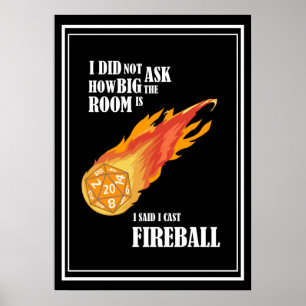 Poster J'ai dit que j'ai joué à Fireball