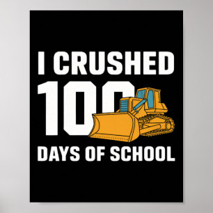 Poster J'Ai Écrasé 100 Jours De Garçons Scolaires Enfants