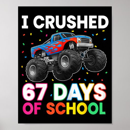 Poster J'ai écrasé 67 jours d'école monstre professeur ét (Devant)