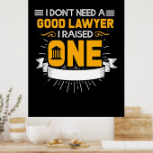 Poster J'Ai Élevé Un Bon Avocat (Cuisine)