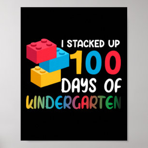 Poster J'ai empilé 100 Jours de jardin d'enfants Blog
