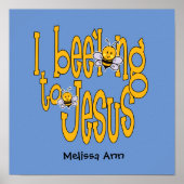 Poster J'ai été longtemps à Jésus bleu (Devant)