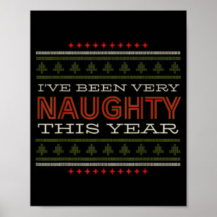 Poster J'ai été très vilain cette année Humour de Noël