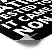 Poster J'AI EU MA PATIENCE TESTÉE AUJOURD'HUI... drôle de (Coin)