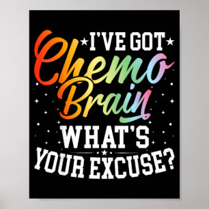 Poster J'ai eu un cerveau chimio Inspirant Cancer du cerv