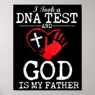 Poster J'ai fait un test ADN et Dieu est mon père religie