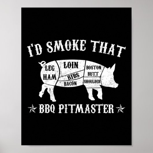 Poster J'Ai Fumé Que T Chemise Pig Pitmaster Funny Bbq Fu (Devant)