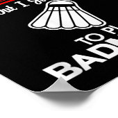 Poster J'Ai Googlé Mes Symptômes Pour Jouer À Badminton (Coin)