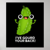Poster J'ai Gourd Your Back Funny Veggie Pun Dark BG (Devant)