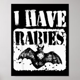 Poster J'ai la rage drôle chauve-souris mème vintage Tee