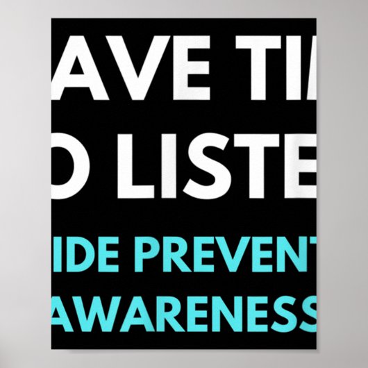Poster J'Ai Le Temps D'Écouter La Sensibilisation À La Pr (Devant)