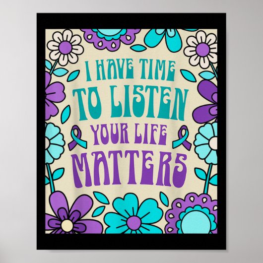 Poster J'Ai Le Temps D'Écouter La Sensibilisation À La Pr (Devant)