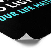 Poster J'Ai Le Temps D'Écouter La Sensibilisation À La Pr (Coin)