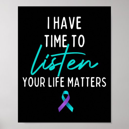 Poster J'Ai Le Temps D'Écouter La Sensibilisation À La Pr (Devant)