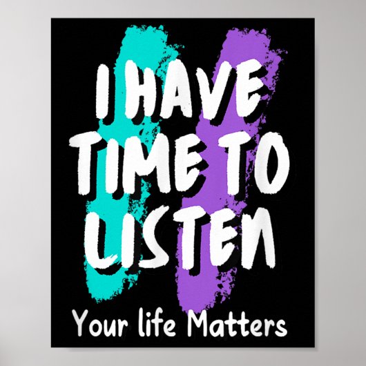 Poster J'Ai Le Temps D'Écouter La Sensibilisation À La Pr (Devant)