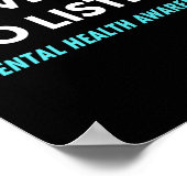 Poster J'Ai Le Temps D'Écouter La Sensibilisation À La Pr (Coin)