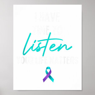 Poster J'ai le temps d'écouter Prévention du suicide
